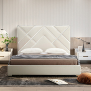 Matrix Bed Frame With Fabric Upholstery And Stainless Steel Fee