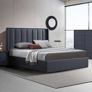 Prado Gas Lift Queen Bed Frame Non-Woven Fabric Mdf Kd Slats Gas