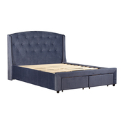 King Size Bedframe Navy Blue 