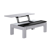 High Gloss Coffee Table With Lift Up Top, Black & White