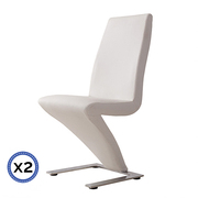 Deluxe designer Z shape Chair -White 