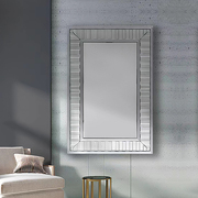 Wall Mirror Mdf Silver Mirror Clear Rectangular Shape