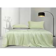 Ice Cooling Reversible Summer Comforter Blanket (Green and Grey, Queen/King)