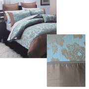 Regal Blue Polyester Cotton Jacquard Quilt Cover Set Double