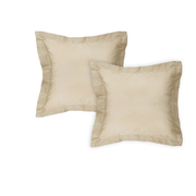Algodon Pair of 300TC Cotton European Pillowcases Stone