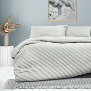 London Silver Embossed Quilt Cover Set King