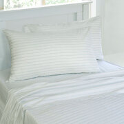 Striped Sheet Set Chambray King Single