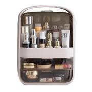 Portable Transparent Cosmetic Organizer Storage Box(Champagne)