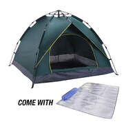 Automatic Camping Tent 3-5 Person with Moisture Proof Pad(Green)