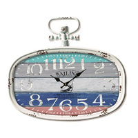 Classic Oval Metal Clock With Hook