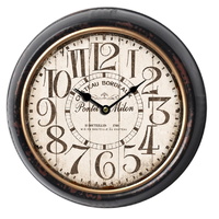 Classic 10" Round Metal Clock