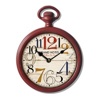 Classic 8'' Round Metal Clock With Hook
