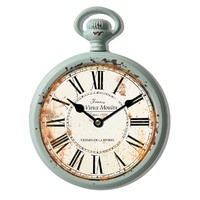Classic 8'' Round Metal Clock With Hook