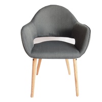 Atlas Charcoal Fabric Chair Set of 2