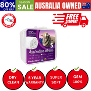 Aus Made Merino Wool Quilt 500GSM 140x210cm Single Size