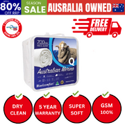 Aus Made Merino Wool Quilt 700GSM 210x210cm Queen Size