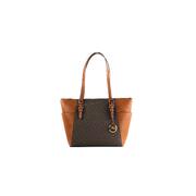 Charlotte'S Charm Michael Kors' Signature Leather Tote Bag In Brown