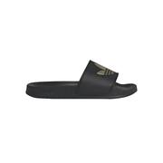 Core Black Casual Slides - Adidas Gold Edition