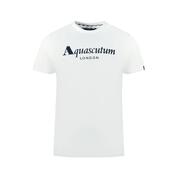 Aquascutum White Cotton Tee Shirt - Xl Size Up Style