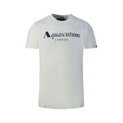 Aquascutum Gray Cotton Tee Shirt - L Gray Comfort