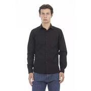 2Xl Black Baldinini Trend Men'S Cotton Shirt