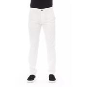 Baldinini Trend White Cotton Jeans - W32 Us Fit