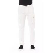 Classic White Cotton Pant - Baldinini Trend