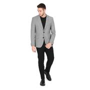 Graphite Elegance Hugo Boss Men'S Wool Blend Jacket - 56 Cm