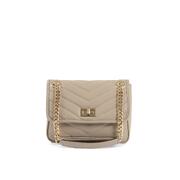 Versace Vintage V Italia By Versace 1969'S Beige Leather Handbag
