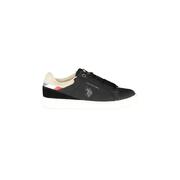 Black Polo Us Polo Men'S Polyester Sneaker