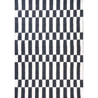 Brick Durry Rug Black & White 160x230cm