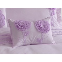 Floret Lilac 2 Flowers Filled Cushion by Whimsy