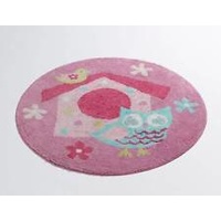 Jiggle & Giggle Bird House Owl Round Floor Rug - 80cm