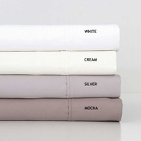 1000TC Queen Cotton Sheet Set Silver by Bambury