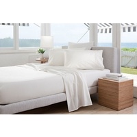 375TC Cotton Sateen Queen White Sheet Set
