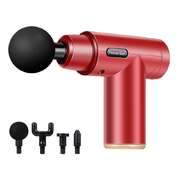 Fascia Mini Electric Massage Gun - Portable Muscle Relaxer, Superior Red