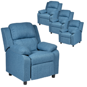 1 Set Of 4 Erika Navy Blue Adult Recliner Sofa Chair