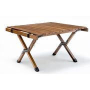 62Cm Foldable Bamboo Camping Table Waterproof Wood Wooden Travel - Small