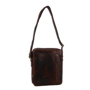 Rustic Leather Busines Cross Body Bag For Ipad Tablet - Tan