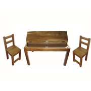 Hardwood Study Desk And 2 Standard Chairs