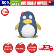 Penguin Cuddling Cushion BLUE