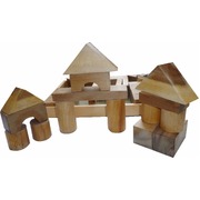 Natural Wood Blocks 34 Pcs