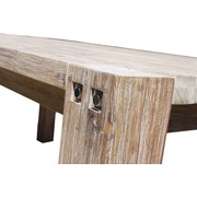 Sturdy 2 Metre table White Brush Finish