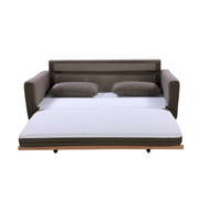 2 Seater Pull-Out Sofa Bed Grey Taupe