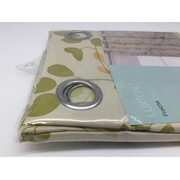 Olive Green Leaf Eyelet Blockout Curtain 140x221cm