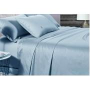 King Size 500TC Cotton Sateen Fitted Sheet (Blue Color)