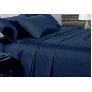 Queen Size 500TC Cotton Sateen Fitted Sheet (Navy Color)