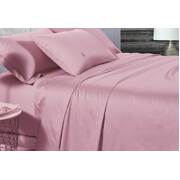 King Size 500TC Cotton Sateen Fitted Sheet (Pink Color)