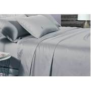 King Size 500TC Cotton Sateen Fitted Sheet (Silver Color)