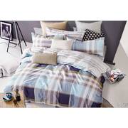 Queen Size Rectangle and Strips Pattern Quilt Cover Set(3PCS)